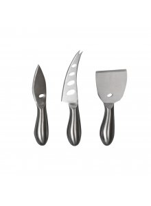 Zestaw noży do sera FORMAGGIO srebrny