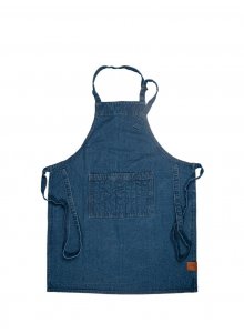 ARON FARTUCH DENIM, NIEBIESKI