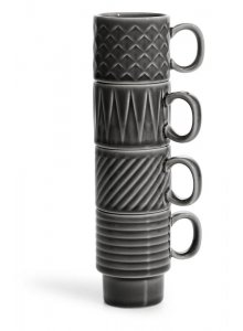 Filiżanki do espresso 4-pak, szary