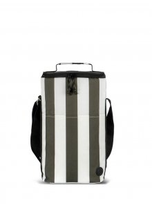 CITY TORBA TERMICZNA STRIPE WYSOKA rPET, ZIELONO-CZARNY