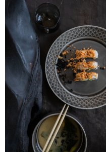 Talerz Coffee & More, szary 27 cm