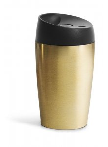 Travel kubek z zamknięciem mini, złoty