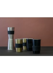 Kubek stalowy, czarny 2-pak 500 ml