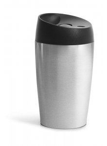 Travel kubek z zamknięciem mini, srebrny