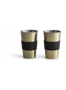 KUBEK STALOWY, ZŁOTY 2-PACK 500 ML